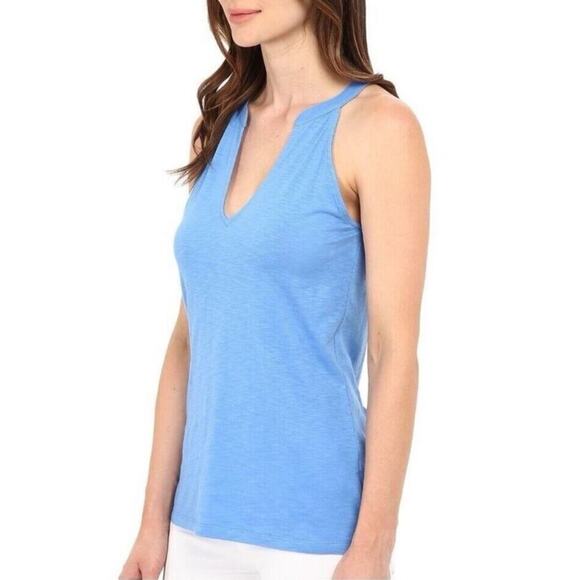 Lilly Pulitzer Blue V Neck Summer Sleeveless Top - Picture 7 of 7